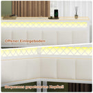 AOGLLATI Polsterbett Schlafsofa 140x200 mit USB-Steckdosen und LED-Beleuchtung Jugendbett 2 Schubladen