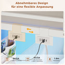 AOGLLATI Hochbett 90x200 Jugendbett mit Treppe und Rausfallschutz Bunk Bed mit LED Beleuchtung und Ladestation