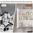 AOGLLATI Spiegelschrank Bad mit Beleuchtung & Steckdose Badezimmerschrank mit HD Spiegel 3 Verstellbaren Regalen Abgerundete Ecken 3 Farbtemperatur dimmbare