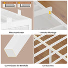 AOGLLATI Schlafsofa 90x200 Jugendbett mit Integriertem Bücherregal & 6 Schubladen Bett mit Stauraum & LED-Beleuchtung