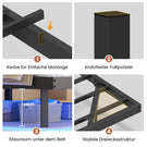 AOGLLATI Bettgestell Bett aus Metall mit LED Beleuchtung und Ladestation Schwebender Bettrahmen mit Aufbewahrungsregalen Metallbett mit Lattenrost