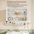 AOGLLATI Spiegelschrank Bad mit LED-Beleuchtung & Steckdose 70x16x60cm Badezimmer spiegelschrank mit Verstellbarer Ablage HD-Spiegel