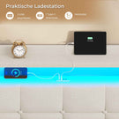 AOGLLATI Polsterbett 140x190 cm mit LED-Beleuchtung und Ladestation Bettgestell mit Kopfteil Bett Schwebebettrahmen