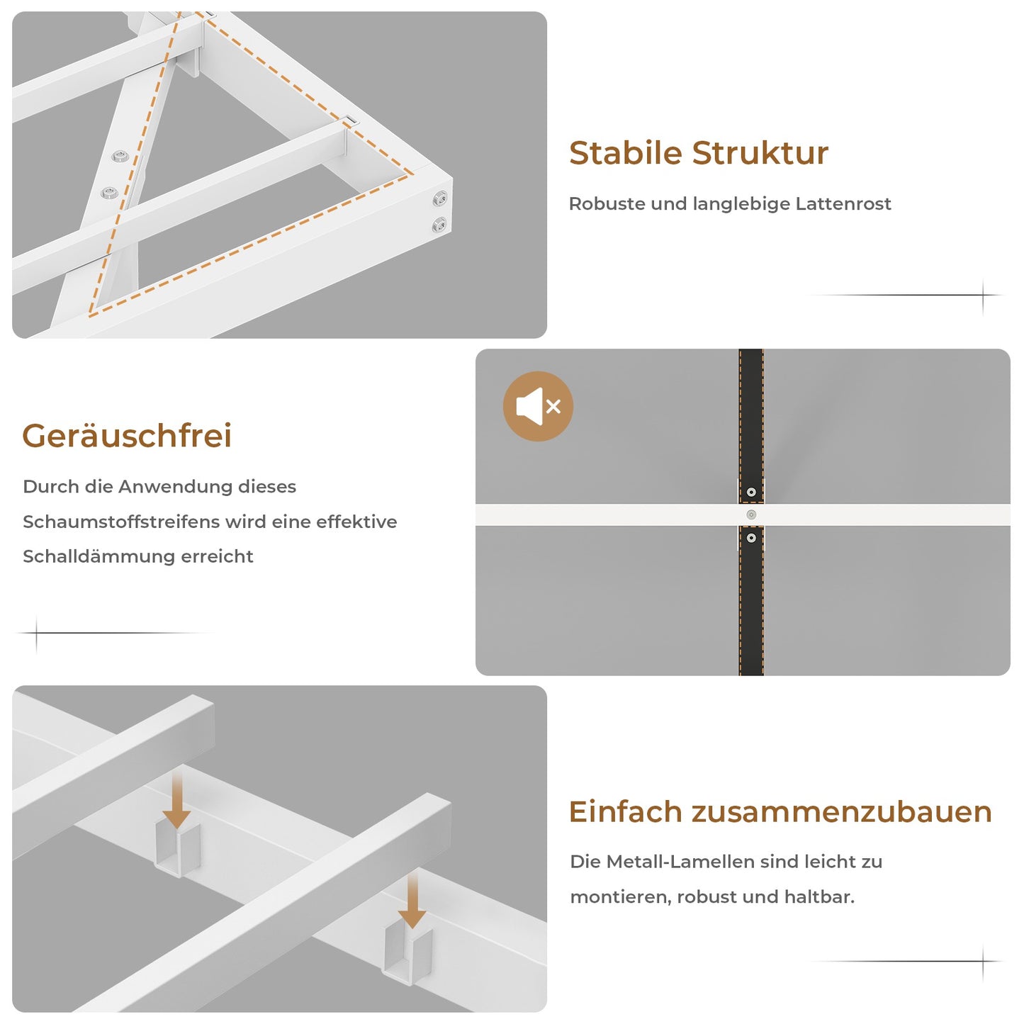 AOGLLATI Polsterbett 140x190 cm mit LED-Beleuchtung und Ladestation Bettgestell mit Kopfteil Bett Schwebebettrahmen