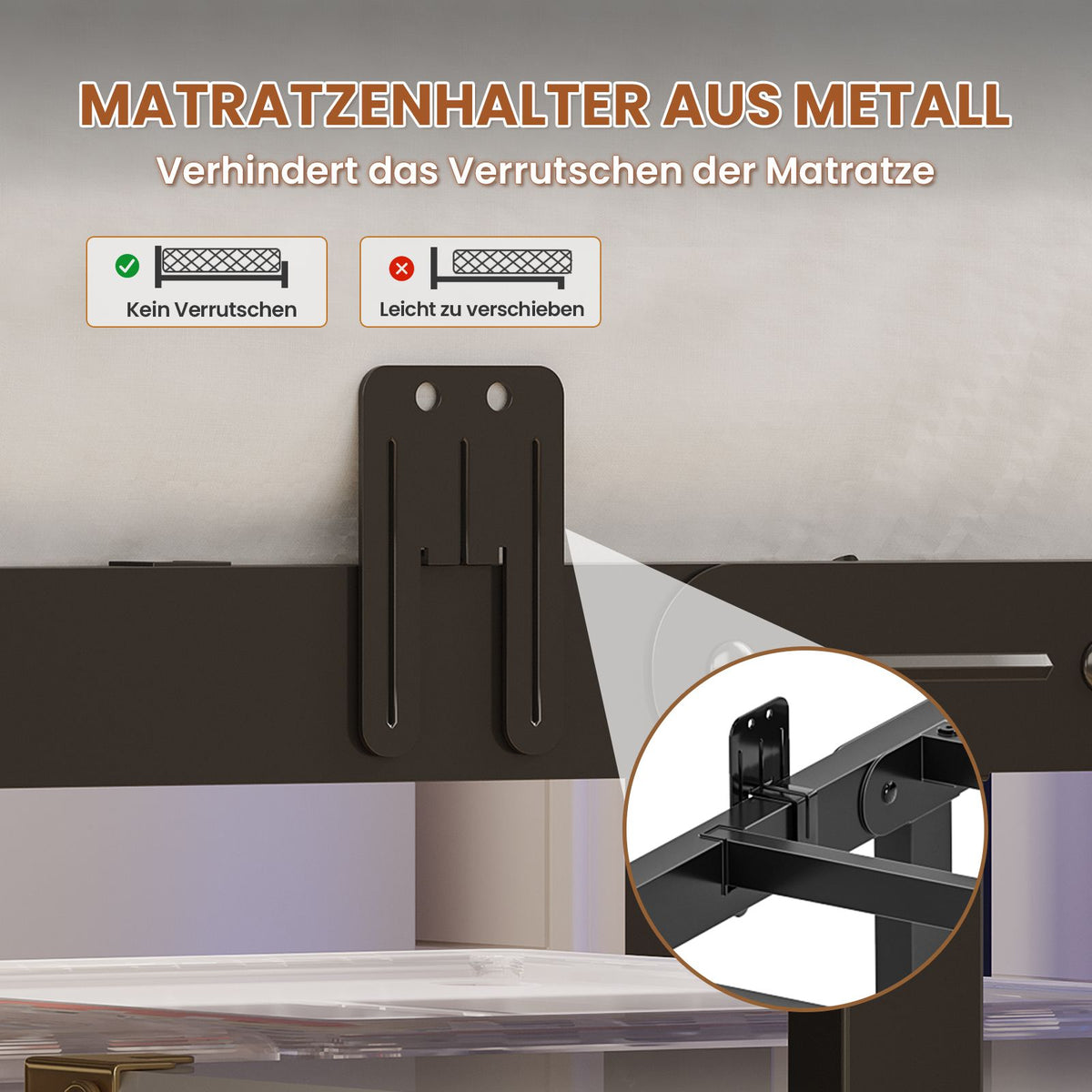 AOGLLATI Polsterbett 90×200 mit Ladestation Bett 90×200 mit LED-Beleuchtung Bettgestell mit Lattenrost