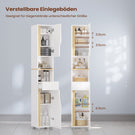 AOGLLATI Badezimmerschrank, Hochschrank Badezimmer mit Schublade verstellbare Ablagen 2 offenen Fächern platzsparender Badschrank Badmöbel