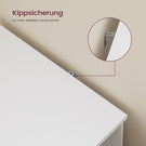 AOGLLATI Waschbeckenunterschrank Badschrank Unterschrank Badezimmerschrank mit 2 Bambustüren 3 offene Fächer höhenverstellbare Ablagen
