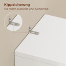 AOGLLATI Badezimmerschrank Badezimmer Hochschrank mit 4 offenen Ablagen 2 Bambustüren 1 Schublade Badschrank Schmal mit Verstellbaren Ablagen