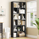 AGOLLATI Bücherregal Regal mit 6 Ebenen Freistehend Bücherschrank mit 12 offene Fächer Standregal für Wohnzimmer Büro Modern