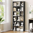 AGOLLATI Bücherregal Regal mit 6 Ebenen Freistehend Bücherschrank mit 12 offene Fächer Standregal für Wohnzimmer Büro Modern