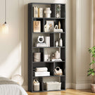 AGOLLATI Bücherregal Regal mit 6 Ebenen Freistehend Bücherschrank mit 12 offene Fächer Standregal für Wohnzimmer Büro Modern