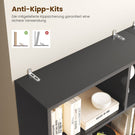 AGOLLATI Bücherregal Regal mit 6 Ebenen Freistehend Bücherschrank mit 12 offene Fächer Standregal für Wohnzimmer Büro Modern