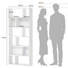 AGOLLATI Bücherregal Regal mit 6 Ebenen Freistehend Bücherschrank mit 12 offene Fächer Standregal für Wohnzimmer Büro Modern