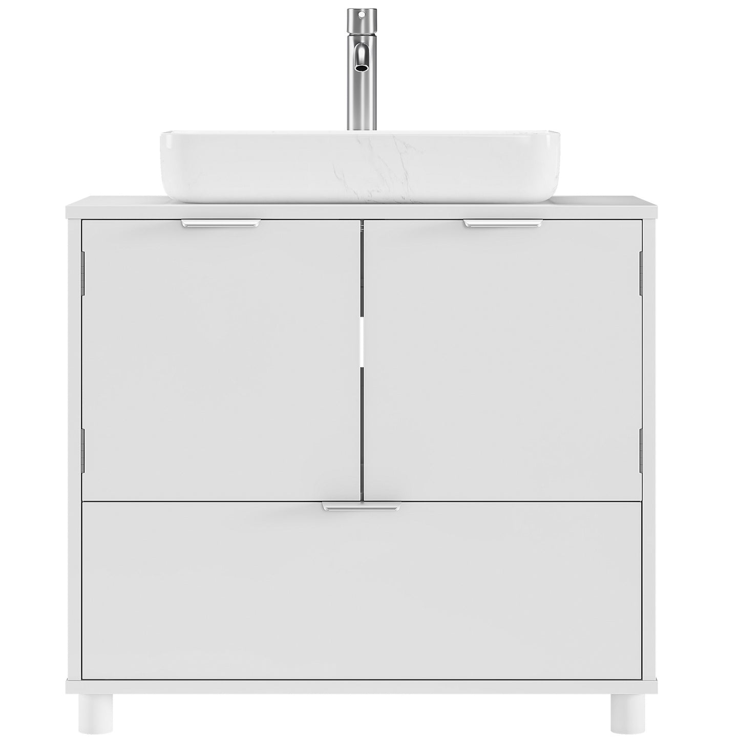AOGLLATI Waschbeckenunterschrank Badezimmer Unterschrank Waschbecken 30 x 60 x 60 cm Weiß