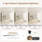 AOGLLATI Spiegelschrank Bad mit LED Beleuchtung 80 cm Breit Badezimmer Spiegelschrank mit HD Spiegel & Verstellbarem Regal