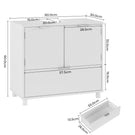 AOGLLATI Waschbeckenunterschrank Badezimmer Unterschrank Waschbecken 30 x 60 x 60 cm Weiß
