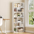 AGOLLATI Bücherregal Regal mit 6 Ebenen Freistehend Bücherschrank mit 12 offene Fächer Standregal für Wohnzimmer Büro Modern