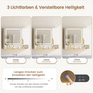 AOGLLATI Spiegelschrank Bad mit LED Beleuchtung 80 cm Breit Badezimmer Spiegelschrank mit HD Spiegel & Verstellbarem Regal