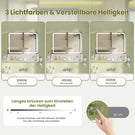 AOGLLATI Badezimmer Spiegelschrank mit LED-Beleuchtung & Steckdose 70 cm Breit Spiegelschrank Bad mit HD Spiegel  3 Farbtemperatur dimmbare