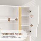 AOGLLATI Spiegelschrank Bad mit LED Beleuchtung 80 cm Breit Badezimmer Spiegelschrank mit HD Spiegel & Verstellbarem Regal