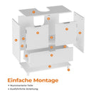 AOGLLATI Waschbeckenunterschrank Badezimmer Unterschrank Waschbecken 30 x 60 x 60 cm Weiß