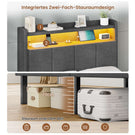 AOGLLATI Bett 90x200 mit LED & Ladestation Bettgestell mit Stauraum unter dem Bett Kinderbett Jugendbett mit Lattenrost aus Holz