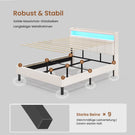 AOGLLATI Bett 90x190 mit LED und Ladestation Bettgestell mit Stauraum unter dem Bett Kinderbett Jugendbett mit Lattenrost aus Holz