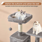 AOGLLATI Kratzbaum Katzenkratzbaum Stabil Katzenbaum mit Katzenhöhlen Plattformen Hängematte Sisalsäulen