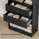 AGOLLATI Bücherregal Bücherschrank mit 2 Schubladen & 4 Fächern, Wohnzimmerschrank mit verstellbaren Ablagen