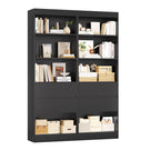 AGOLLATI Bücherregal Bücherschrank mit 2 Schubladen & 4 Fächern, Wohnzimmerschrank mit verstellbaren Ablagen