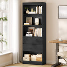 AGOLLATI Bücherregal Bücherschrank mit 2 Schubladen & 4 Fächern, Wohnzimmerschrank mit verstellbaren Ablagen
