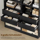 AGOLLATI Bücherregal Bücherschrank mit 2 Schubladen & 4 Fächern, Wohnzimmerschrank mit verstellbaren Ablagen