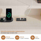 AOGLLATI Polsterbett 140x190 mit LED Beleuchtung USB-C & Hydrauliksystem Polsterbett mit Bettkasten Kopfteil Stauraum