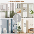 AOGLLATI Badezimmerschrank Badschrank Schmal mit Verstellbaren Ablagen Schublade offenen Fächern Klopapierhalter Platzsparender