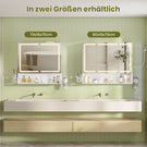 AOGLLATI Spiegelschrank Bad mit LED-Beleuchtung & Steckdose Badezimmerschrank mit 3 Türen Verstellbarem Regal 3 Farbtemperatur dimmbare
