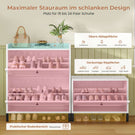 AOGLLATI Schuhschrank mit Sitzbank Schuhkipper mit 3 Klappen Weiß Holz Schuhschrank Schmal mit Verstellbare Böden Platzsparender Schuhkipper