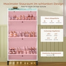 AOGLLATI Schuhschrank Schmal Schuhkipper mit 3 Klappen Schuhschrank Schmal mit Verstellbare Böden Platzsparender