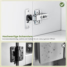 AOGLLATI Spiegelschrank Bad mit LED-Beleuchtung und Steckdose Doppeltür Badezimmerschrank mit Verstellbaren Ablagen HD Spiegel