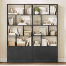AOGLLATI Bücherregal Weiß aus Holz Bücherschrank Hoch mit 4 Ebenen und offenes Aufbewahrungsregal Standregal Regal mit Türen für Wohnzimmer