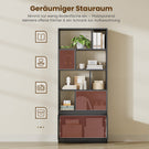 AOGLLATI Bücherregal Weiß aus Holz Bücherschrank Hoch mit 4 Ebenen und offenes Aufbewahrungsregal Standregal Regal mit Türen für Wohnzimmer