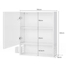 AOGLLATI Spiegelschrank Bad mit LED-Beleuchtung Badezimmer Spiegelschrank mit verstellbarer Ablage HD-Spiegel 3 Lichtfarbe Einstellbar