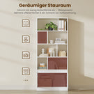 AOGLLATI Bücherregal Weiß aus Holz Bücherschrank Hoch mit 4 Ebenen und offenes Aufbewahrungsregal Standregal Regal mit Türen für Wohnzimmer