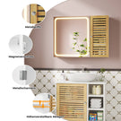 AOGLLATI Badezimmerschrank mit Beleuchtung 80×60×16cm Badezimmer spiegelschrank mit 6 Ablagefächern 4 verstellbare Ablagen