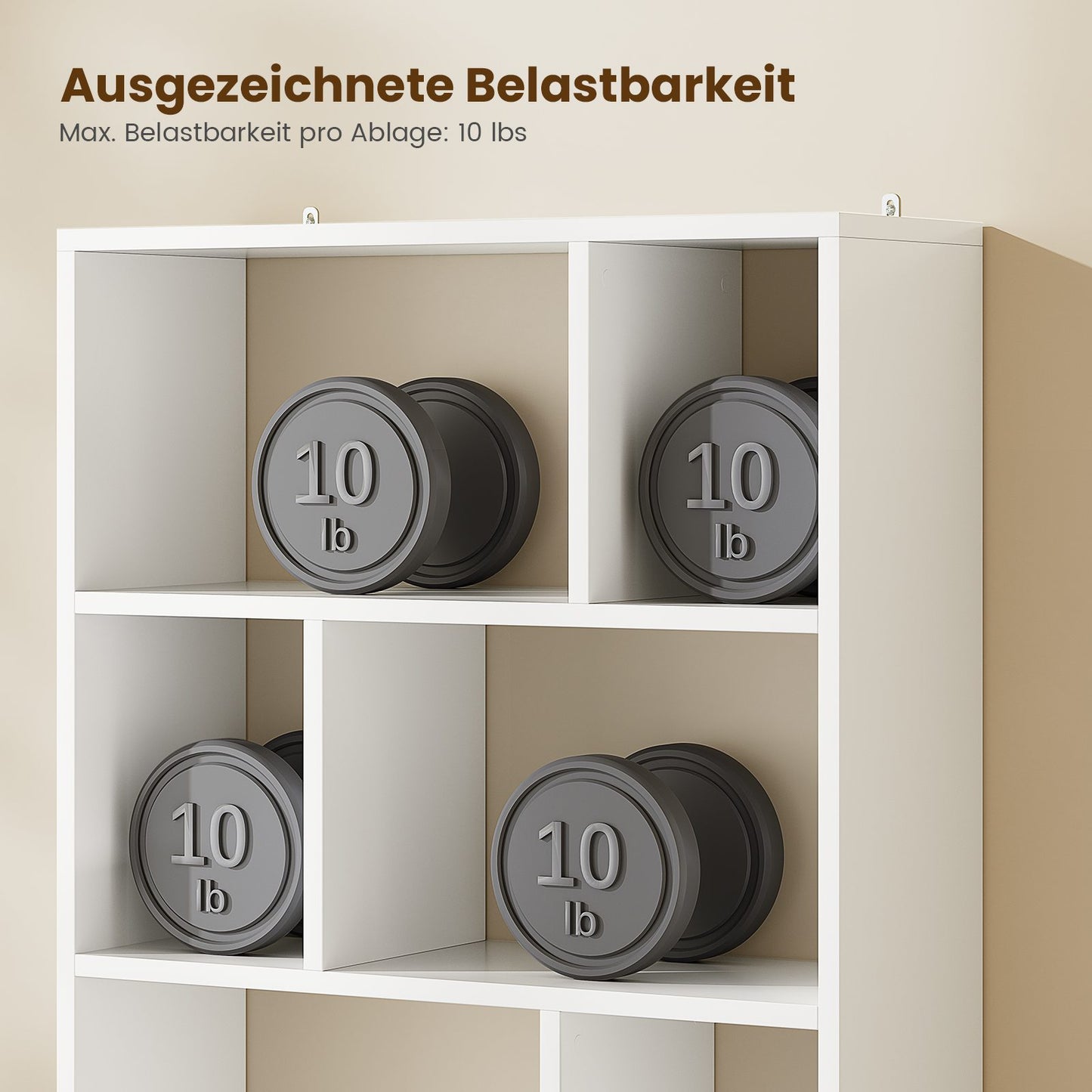 AOGLLATI Bücherregal Weiß aus Holz Bücherschrank Hoch mit 4 Ebenen und offenes Aufbewahrungsregal Standregal Regal mit Türen für Wohnzimmer