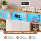 AOGLLATI Polsterbett 90x200 cm mit 2 Schubladen Jugendbett Beige Leinen Bett mit Stauraum und Gepolstertes Kopfteil Kinderbett  mit LED-Beleuchtung