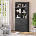 AOGLLATI Bücherregal Bücherschrank mit 3 Schubladen und 3 Fächern Büroregal mit verstellbaren Ablagen 180 cm Hochschrank