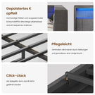 AOGLLATI Polsterbett Schlafsofa 140x200 Doppelbett mit LED-Beleuchtung & Ladestation Betten 140x200 mit 4 Schubladen und Lattenrost aus Metall