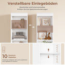 AOGLLATI Bücherregal Bücherschrank mit 3 Schubladen und 3 Fächern Büroregal mit verstellbaren Ablagen 180 cm Hochschrank