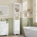 AOGLLATI Badezimmerschrank Badezimmer Hochschrank mit verstellbaren Ablagen Schublade offenen Fächern Platzsparender Badschrank für Badezimmer