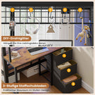 AOGLLATI Hochbett 90x200 Etagenbett mit Schreibtisch Jugendbett 90x200 mit LED Beleuchtung & Ladestation Bunk Bed Loft Bed mit Schreibtisch & Stauraum